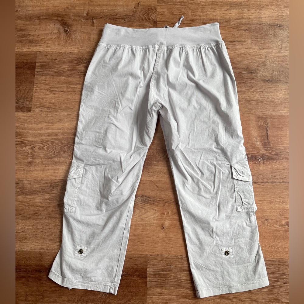 XCVI WEARABLES Cargo Drawstring Pants XL Ruched Gaucho Buckle Gorpcore - Picture 2 of 9